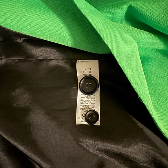 ASOS EDITION oversized longline blazer in bright green - size 18 - Picture 5 of 5